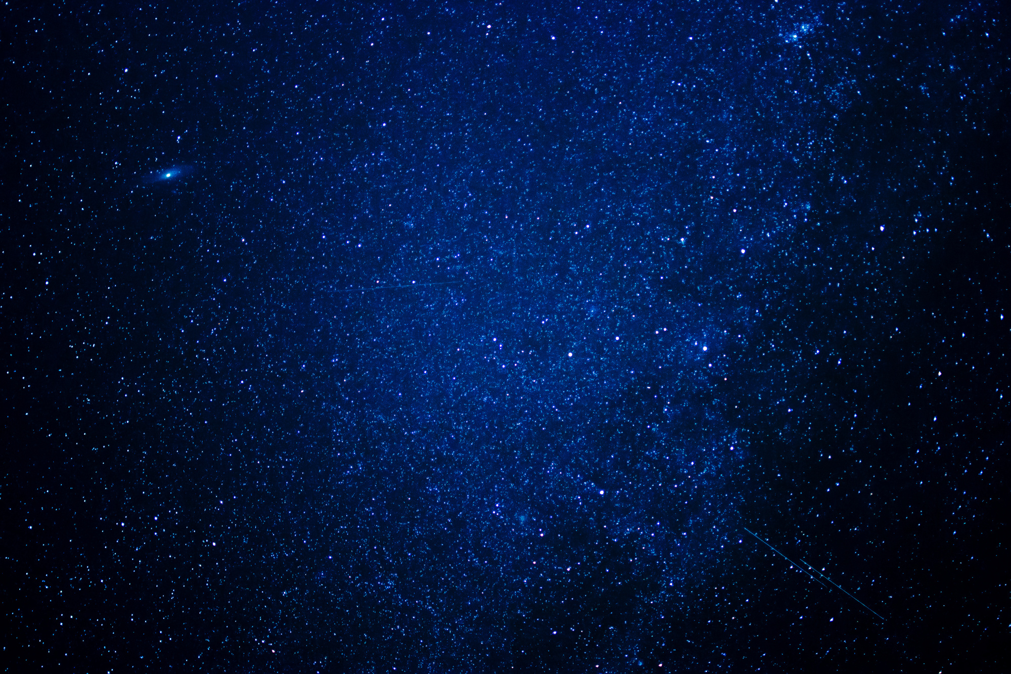 Background of the Milky Way with Shooting Stars